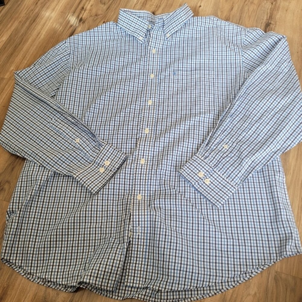 Izod Mens Button Front Down Shirt 2 XL